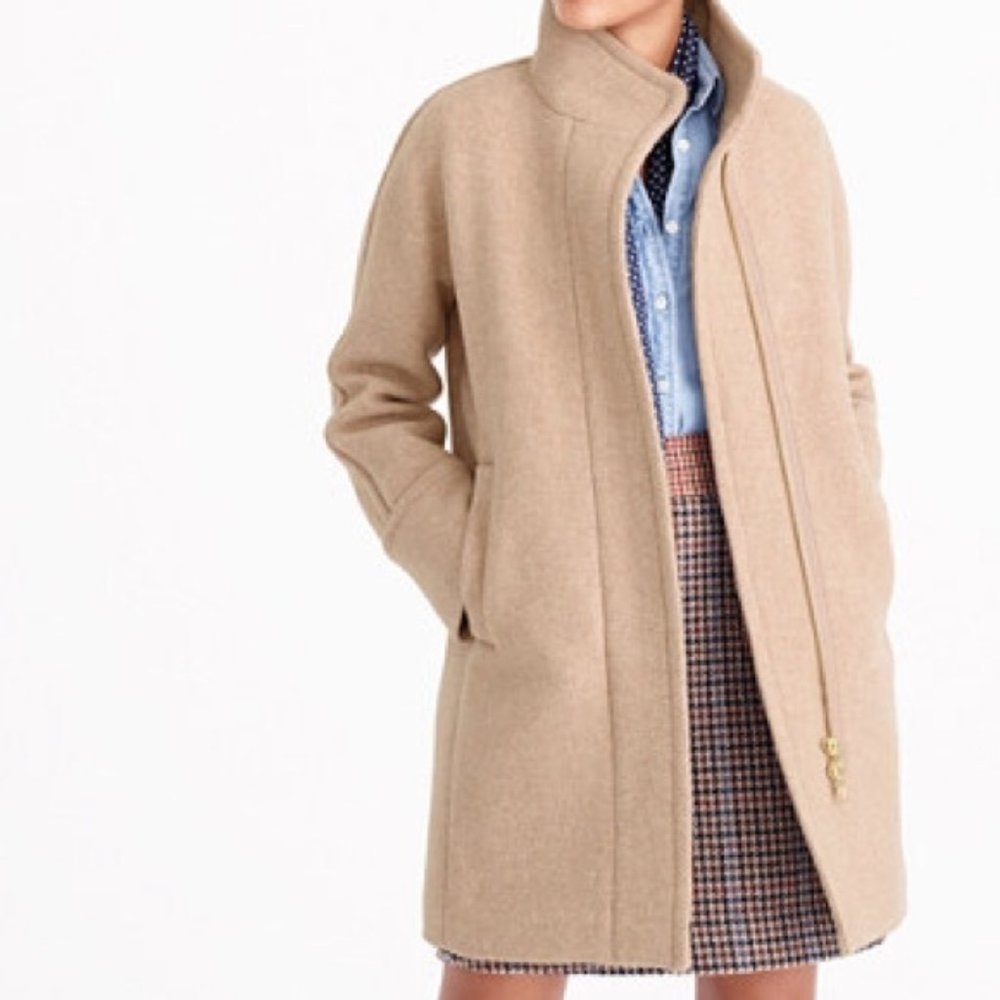 J. Crew Cocoon Coat in Italian Stadium-cloth Wool
